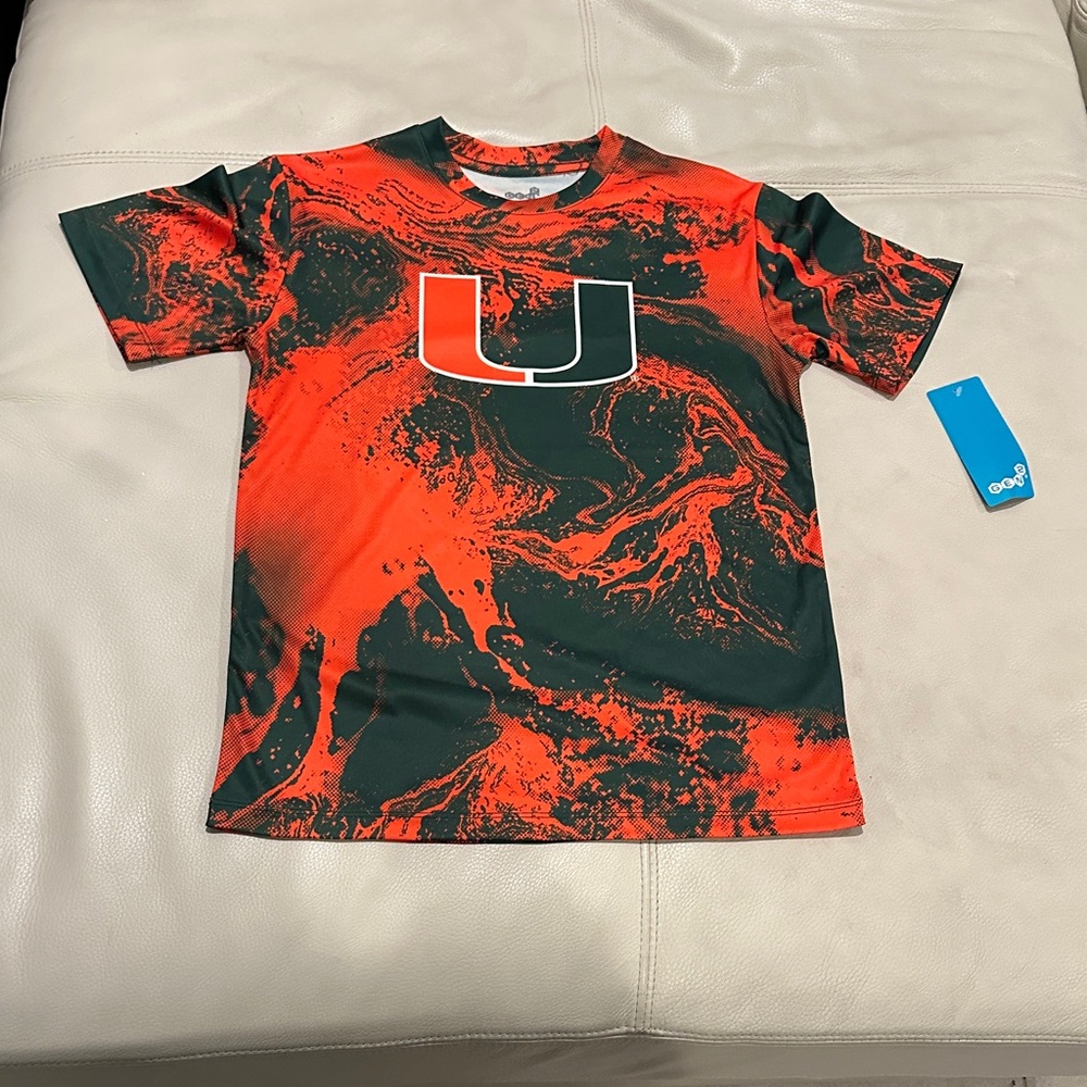 Dynamic Orange and Black Kids Short Sleeve Tee